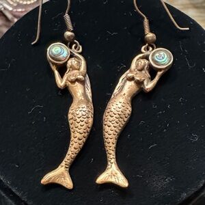 Mermaid Albolone Ocean Sea Siren Beach Boho Nautical Vintage Earrings
